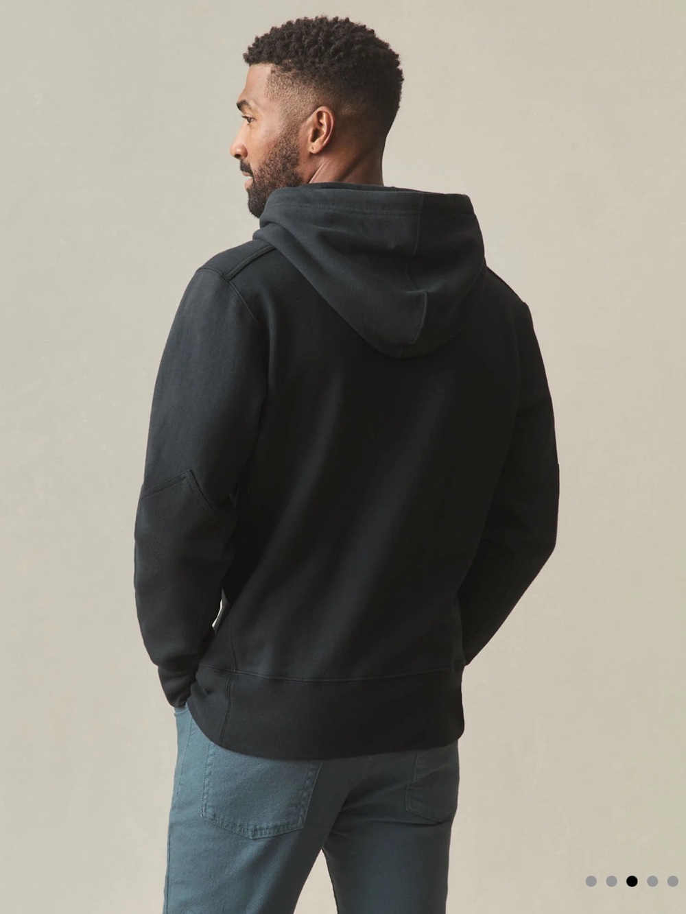 American Giant Mens Classic Pullover Hoodie Sweatshirt fleece black medium - Picture 3 of 11